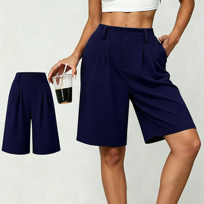 🏆LAST DAY SALE 50% OFF🔥Women's Casual High-Waist Pleated Shorts