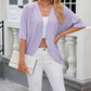 Open-Front Half-Sleeve Cardigan 🧥✨ – Minimalist Solid Colour, Lightweight, S-2XL