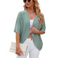 Open-Front Half-Sleeve Cardigan 🧥✨ – Minimalist Solid Colour, Lightweight, S-2XL