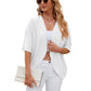 Open-Front Half-Sleeve Cardigan 🧥✨ – Minimalist Solid Colour, Lightweight, S-2XL