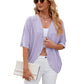 Open-Front Half-Sleeve Cardigan 🧥✨ – Minimalist Solid Colour, Lightweight, S-2XL