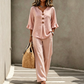 👚👖 Women's Set with Ruffled Top and Wide-Leg Trousers – Elegant & Comfortable ✨