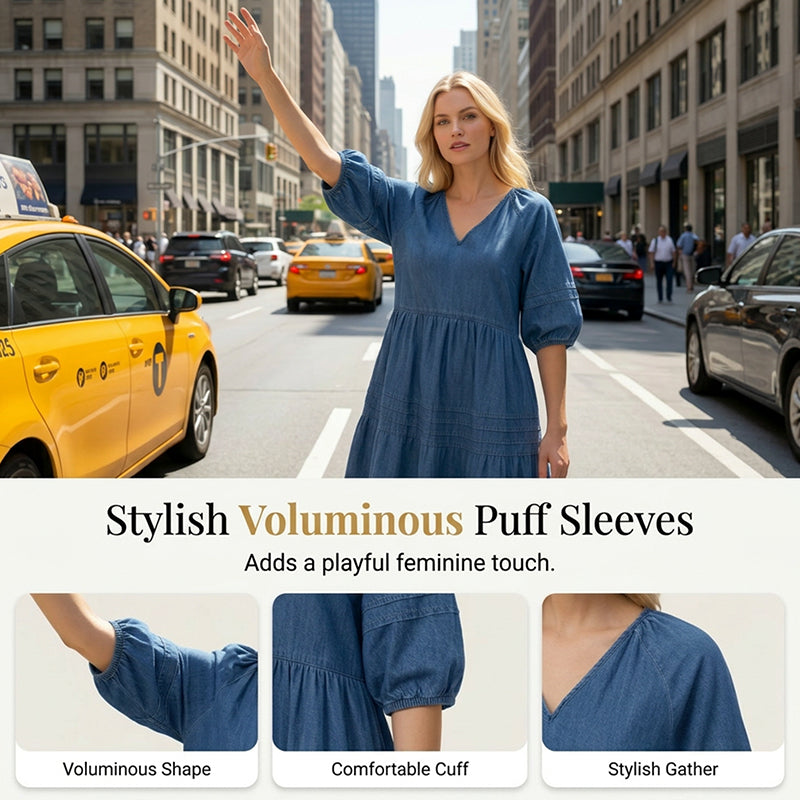 🔥New Arrivals & Special Offers-Women's Loose Fit Casual Denim Dress