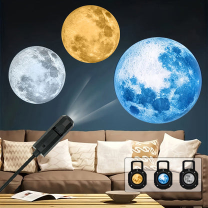 🌌🌙 USB Galaxy Moon Projector Night Light – Rotating Starry Sky, Soothing Sleep Ambience – Pay on Delivery ✨✅