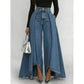 🔥Hot Sale 50% OFF🔥Women's High-Waist Wide-Leg Jeans with High-Low Hem