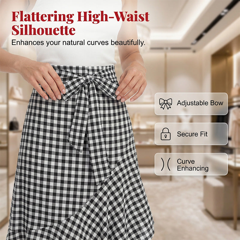 ⏰🔥LIMITED TIME 50% OFF!🔥Women's High-Waist Asymmetrical Ruffle Maxi Skirt