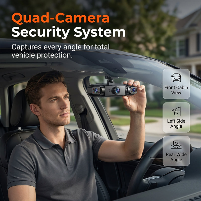 🎁2026 New Arrivals 50% OFF💥360° Eagle Eye Parking Camera – 1080P, 4-Way Display, WiFi 📹