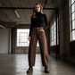 👖 Flattering High Rise, Roomy Pockets | Women's Washed Wide-Leg Pants