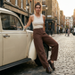 👖 Flattering High Rise, Roomy Pockets | Women's Washed Wide-Leg Pants