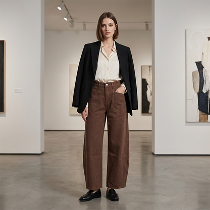 👖 Flattering High Rise, Roomy Pockets | Women's Washed Wide-Leg Pants
