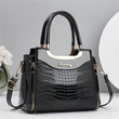 💎2026 Hot Sale✨Women's Vintage Glossy Croc-Embossed Handbag – Chic, Spacious & Effortlessly Elegant