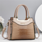 💎2026 Hot Sale✨Women's Vintage Glossy Croc-Embossed Handbag – Chic, Spacious & Effortlessly Elegant