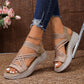 🔥 50% OFF Today Only - Women's Elastic Strap Platform Sport Sandals👣 Walk All Day Without Tired Feet