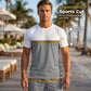 🏃 LIMITED-TIME 50% OFF! ✨ Men's Color-Block Sportswear Set – Breathable, Micro-Mesh, Ergonomic ☀️