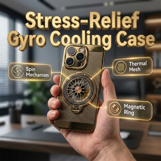 📱LIMITED TIME 50% OFF!🔥Magnetic Gyro Ring Stand Cooling Phone Case