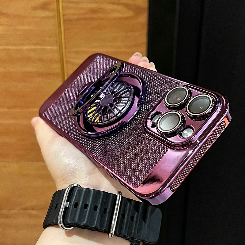 📱LIMITED TIME 50% OFF!🔥Magnetic Gyro Ring Stand Cooling Phone Case