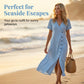 Women's Blended Fabric Button Midi Dress