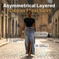 ⌛Limited-time offer-Women's Layered Waist Denim Maxi Skirt