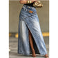 ⌛Limited-time offer-Women's Layered Waist Denim Maxi Skirt