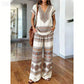 👗 LIMITED-TIME 50% OFF! ✨ Women's Printed Top & Pants Set – Boho Prints, Relaxed Fit, Vacation Ready 🌴