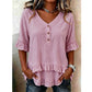 ⏰LIMITED-TIME OFFER🌸 V-neck ruffle top | Breathable textured fabric—feminine and flattering