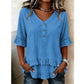 ⏰LIMITED-TIME OFFER🌸 V-neck ruffle top | Breathable textured fabric—feminine and flattering