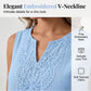 👗 LIMITED-TIME 50% OFF! 💥 Breathable Summer Casual Dress – Soft Blend, Embroidered V-Neck, Wrinkle Resistant ✨