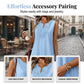👗 LIMITED-TIME 50% OFF! 💥 Breathable Summer Casual Dress – Soft Blend, Embroidered V-Neck, Wrinkle Resistant ✨