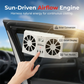 🚗Solar Powered Car Exhaust Fan– Dual Turbo Ventilation & Temperature Display☀️