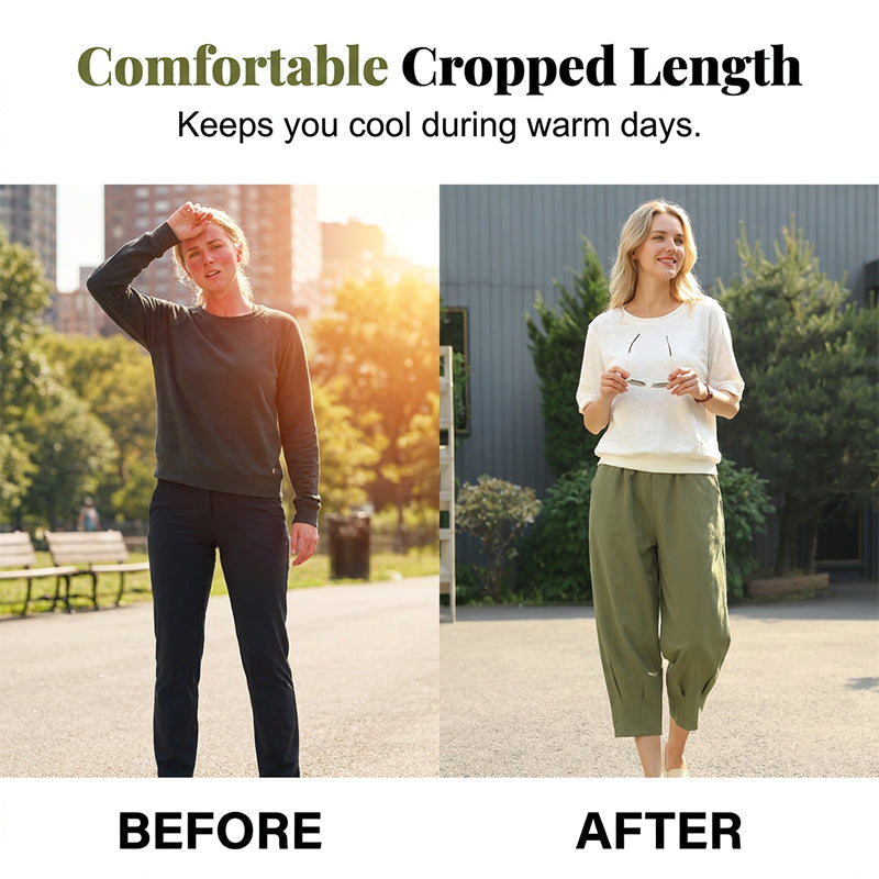 😍Women’s Casual Loose Fit Cropped Pants🔥