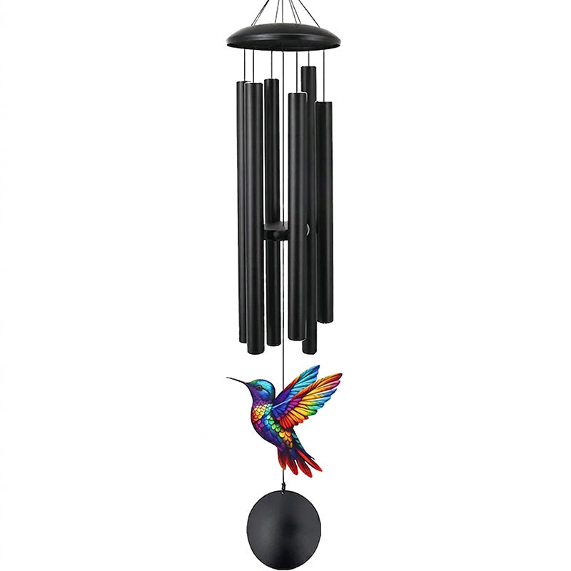 🎵 LIMITED-TIME 50% OFF! 💥 Vintage Metal Wind Chimes | Elegant Black Aluminium Garden Decor with Bird & Butterfly Accents for Patio & Porch