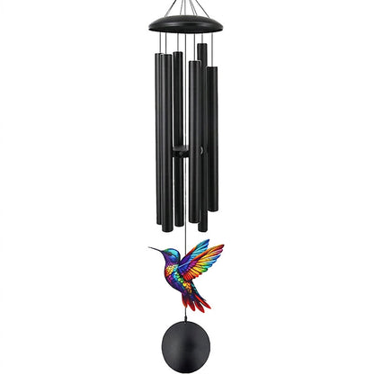 🎵 LIMITED-TIME 50% OFF! 💥 Vintage Metal Wind Chimes | Elegant Black Aluminium Garden Decor with Bird & Butterfly Accents for Patio & Porch