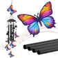 🎵 LIMITED-TIME 50% OFF! 💥 Vintage Metal Wind Chimes | Elegant Black Aluminium Garden Decor with Bird & Butterfly Accents for Patio & Porch