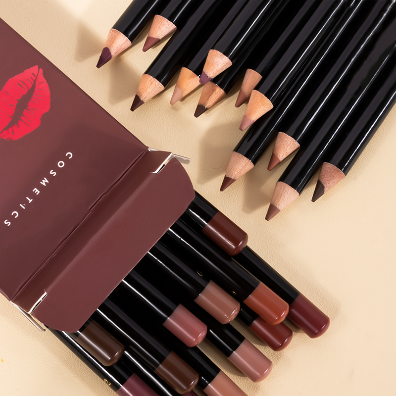 12-Piece Matte Lip Liner Pencil Set