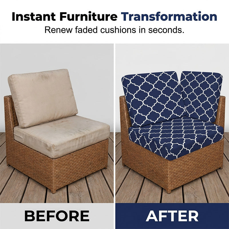 💗LAST DAY SALE 50% OFF⚡50K+ SOLD💕Patio Sofa Cushion Cover – Stretch, Water-Resistant ✨