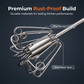 🥚🍳 Semi-automatic stainless steel hand whisk 🔧✨