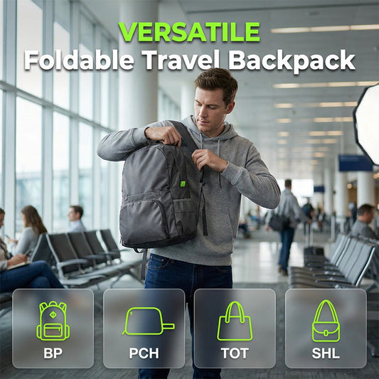 Foldable Convertible Backpack Tote 3-in-1 Travel Bag