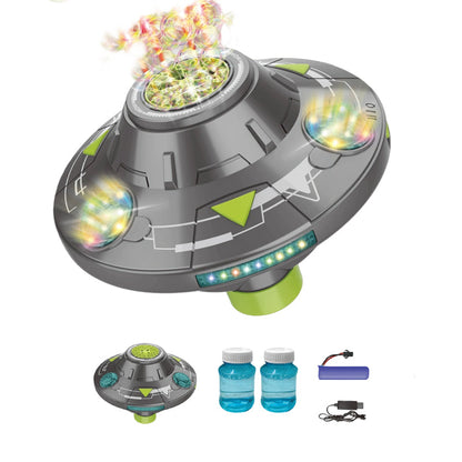 🛸 LIMITED-TIME 50% OFF! 💥 Smart Rotating UFO Bubble Machine – 360° Rotation, RGB Lights, Obstacle Avoidance ✨