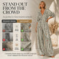 Women's Elegant V-Neck Printed Jumpsuit