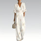 Women's Elegant V-Neck Printed Jumpsuit
