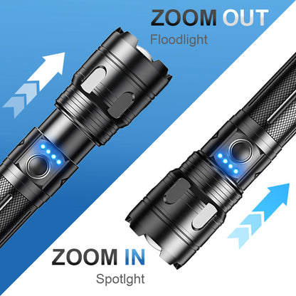 🔦⚡ Multifunctional LED flashlight with zoom – power and emergency utility in one product