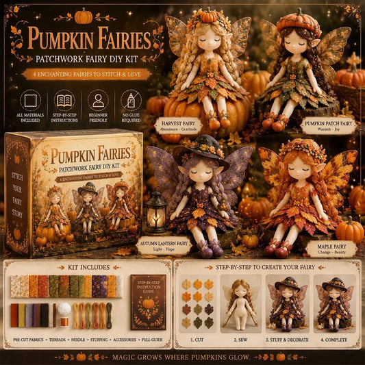 🧚 Create Your Own Fairy World – DIY Patchwork Fairy Doll Kit for Relaxing Craft Time 🌷