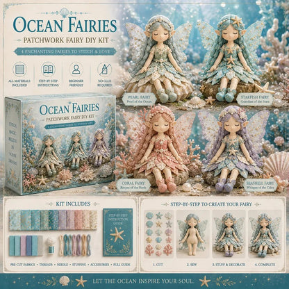 🧚 Create Your Own Fairy World – DIY Patchwork Fairy Doll Kit for Relaxing Craft Time 🌷