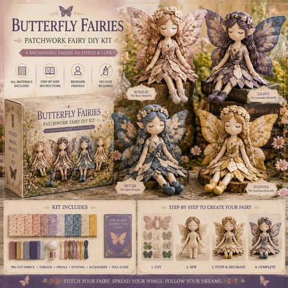 🧚 Create Your Own Fairy World – DIY Patchwork Fairy Doll Kit for Relaxing Craft Time 🌷