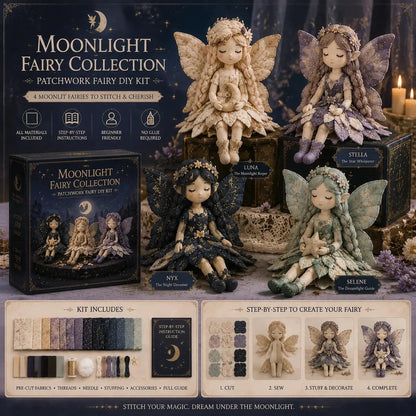 🧚 Create Your Own Fairy World – DIY Patchwork Fairy Doll Kit for Relaxing Craft Time 🌷