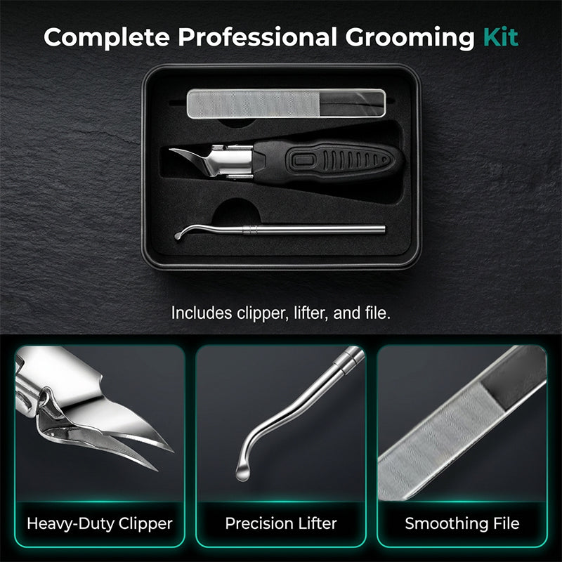 Professional 3-in-1 Pedicure Clipper Set