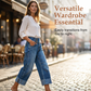 👖 50% OFF NOW! 💙 Women's Wide Leg Cropped Jeans – Button high waist & relaxed fit – Stretchy denim, perfect for casual or chic looks ✨🌸