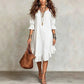 🎉NEW ARRIVAL LIMITED TIME OFFER 💞Women's Ruffle Hem V Neck Woven Dress