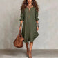 🎉NEW ARRIVAL LIMITED TIME OFFER 💞Women's Ruffle Hem V Neck Woven Dress
