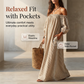 👗 LIMITED-TIME 50% OFF! ✨ Women's Off-Shoulder Maxi Dress – Lantern Sleeves, Relaxed Fit, Side Pockets 🌸